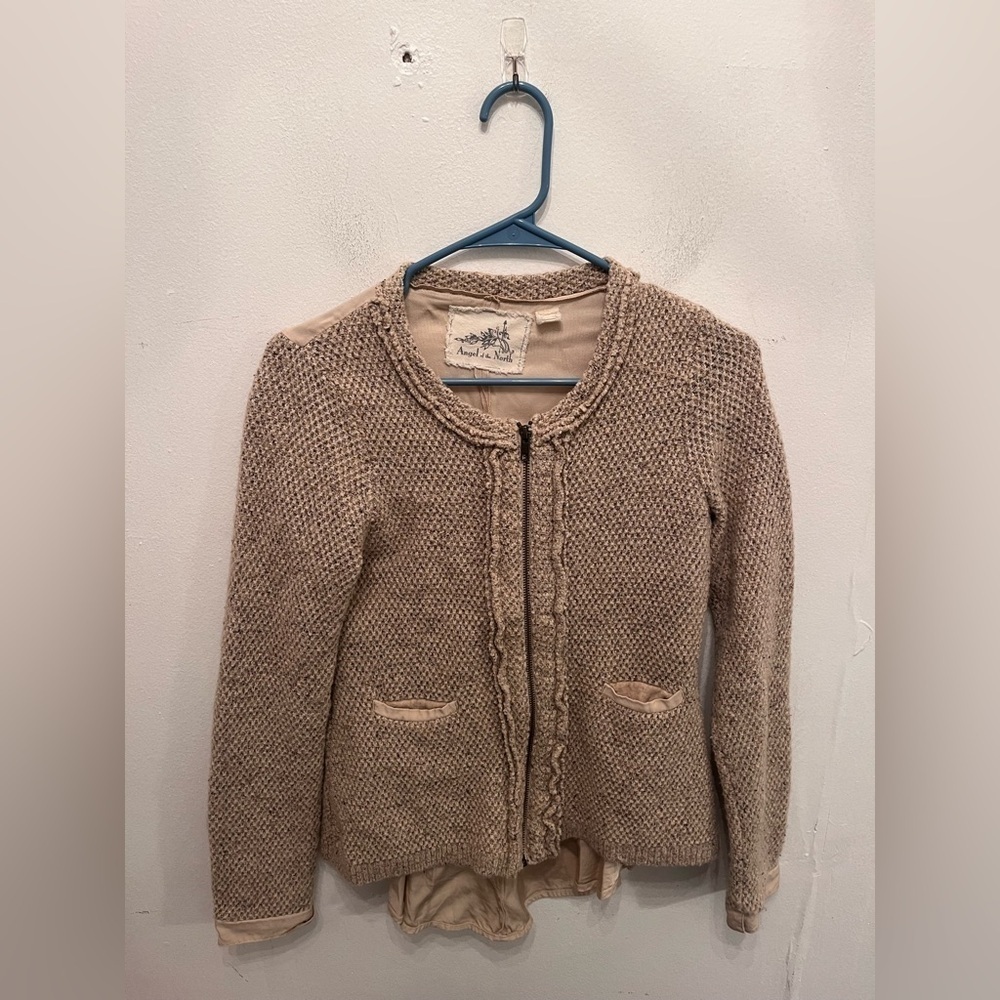 Anthropologie Angel of the North Size XS 50s Style Moto Tweed Jacket - Picture 2 of 3